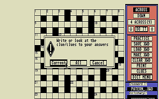 Bradness Crossword Designer and Solver (The) atari screenshot